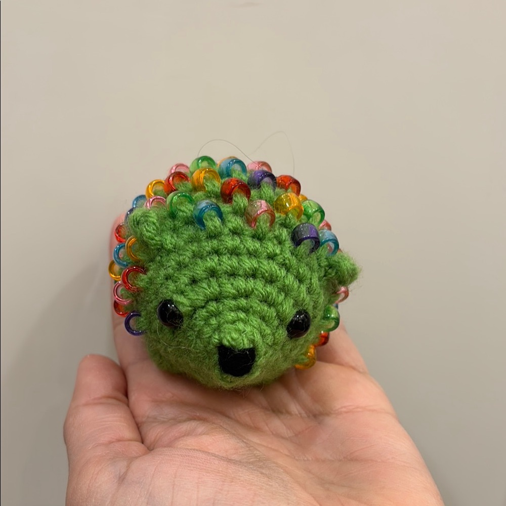 Adorable Rainbow Beaded Fidget Hedgehog with Gift Box